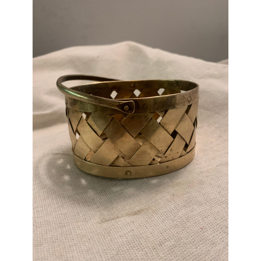 Small Woven Brass Basket
